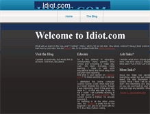 Tablet Screenshot of idiot.com